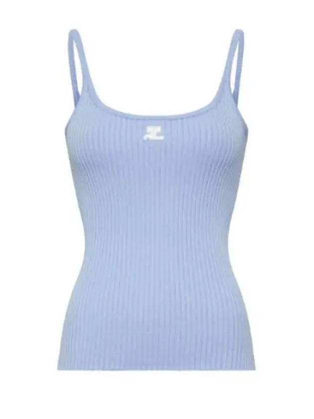 Logo Knit Sleeveless Sky Blue - COURREGES - BALAAN 2