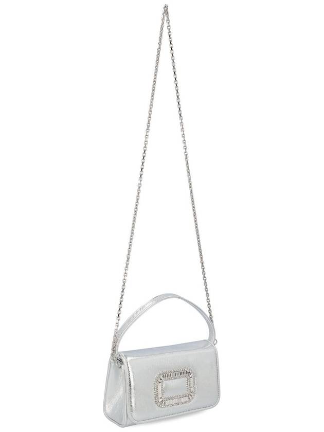 Pilgrim Micro Leather Tote Bag Silver - ROGER VIVIER - BALAAN 4