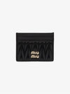 Matelasse Nappa Leather Card Wallet Black - MIU MIU - BALAAN 4