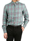 Khaki Check Linen Shirt S25DL0456 - VIVIENNE WESTWOOD - BALAAN 3