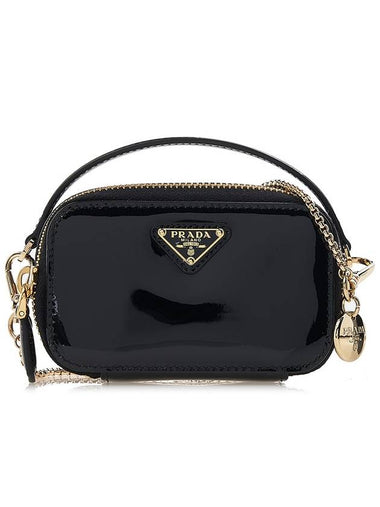 Women's Patent Leather Mini Pouch 1NR025 069 F03KJ - PRADA - BALAAN 1