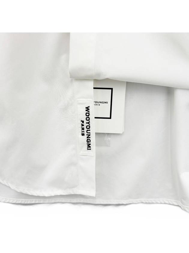 Back Logo Cotton Long Sleeve Shirt White - WOOYOUNGMI - BALAAN 7