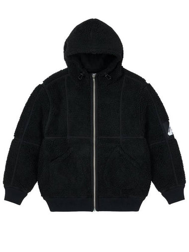 Sherpa Hooded Jacket Black - PALACE - BALAAN 1