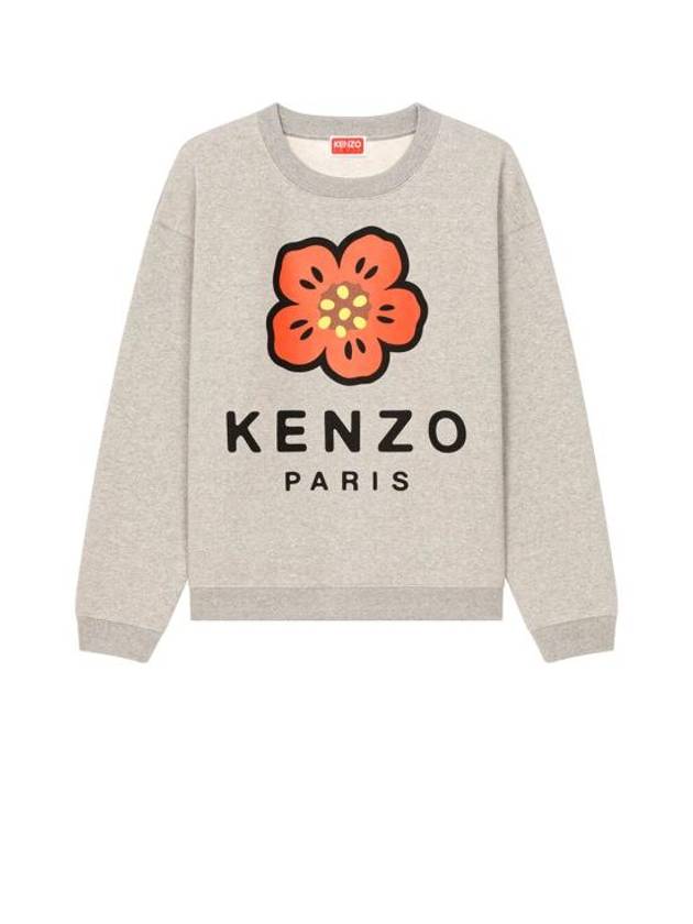 Women's Boke Flower Print Logo Sweatshirt Grey - KENZO - BALAAN 2