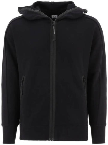 Diagonal Goggles Hood Zip-Up Black - CP COMPANY - BALAAN 1