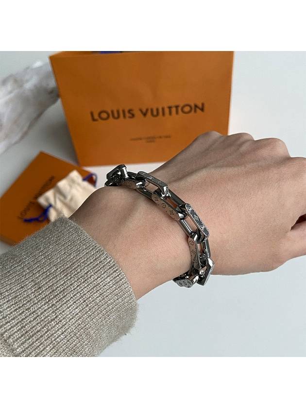 Monogram Chain Bracelet Silver - LOUIS VUITTON - BALAAN 3