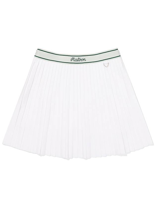 Side pleated skirt WHITE WOMAN - MALBON GOLF - BALAAN 2