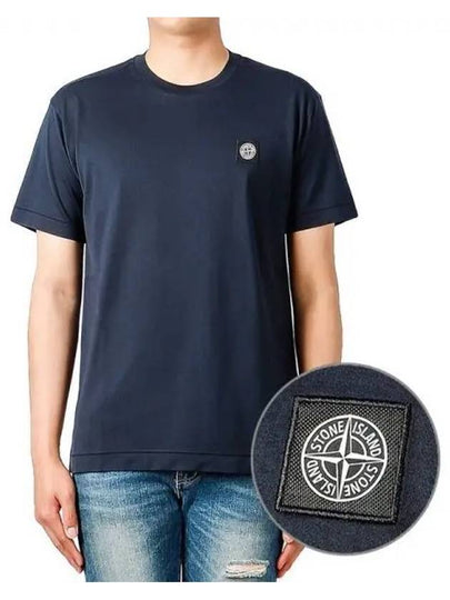 Wappen Logo Patch Short Sleeve T-Shirt Navy - STONE ISLAND - BALAAN 2