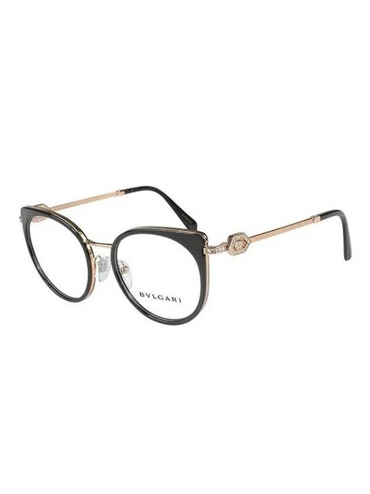 Eyewear Cat's Eye Women's Eyeglasses Gold Black - BVLGARI - BALAAN 1