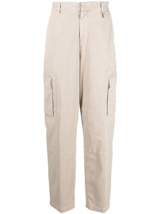 gabardine cargo straight pants beige - FENDI - BALAAN 1