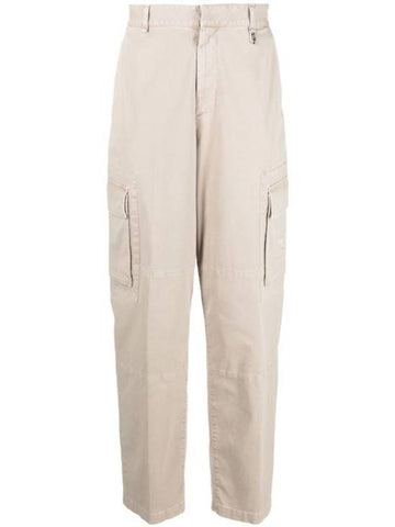 gabardine cargo straight pants beige - FENDI - BALAAN 1