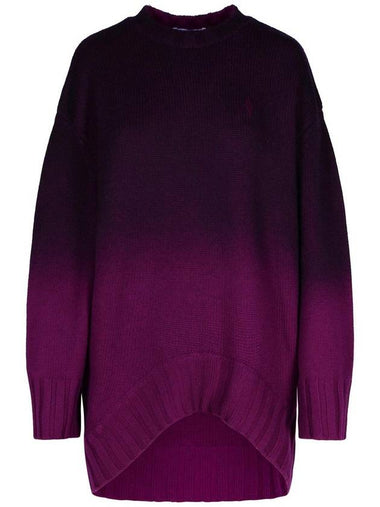 The Attico Purple Wool Blend Mini Dress - THE ATTICO - BALAAN 1