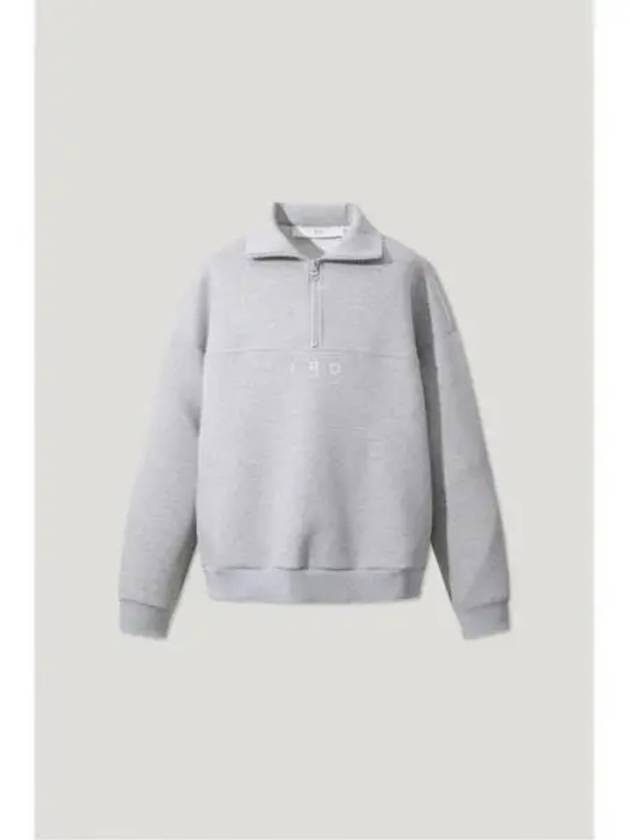 HONORE banding color scheme overfit half zip up GRAY - IRO - BALAAN 1