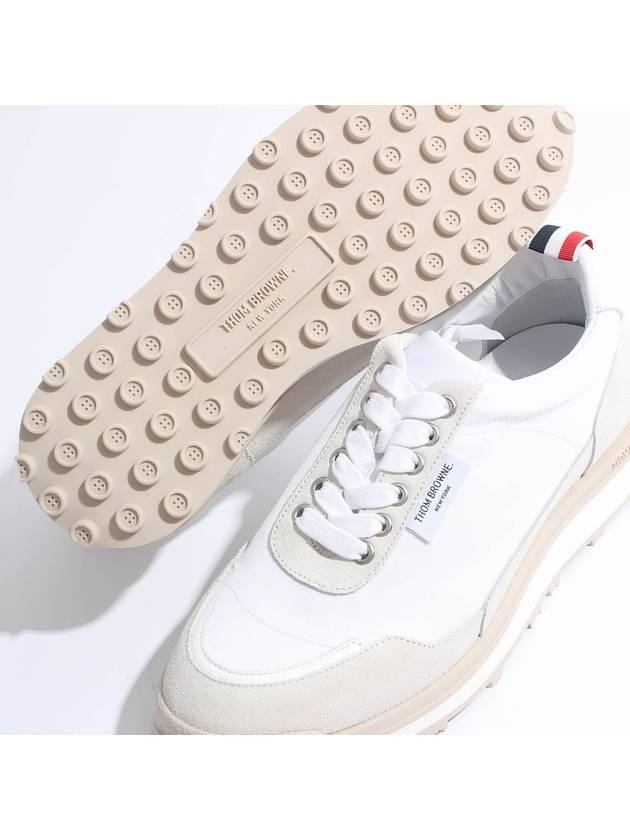 Alumni Eco Nylon Sneaker Tonal White Fun Mix - THOM BROWNE - BALAAN 6