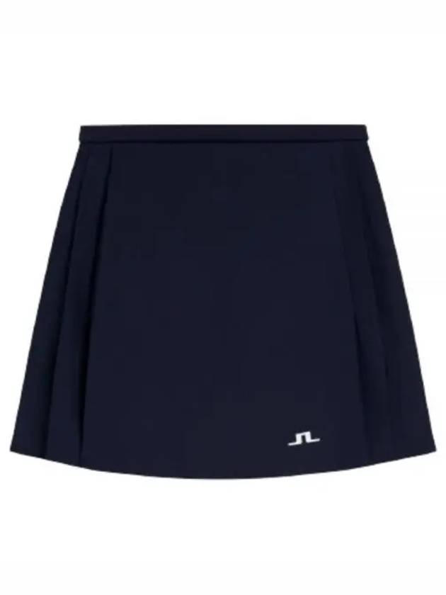 Women's SIERRA Pleated Skirt Navy - J.LINDEBERG - BALAAN 2