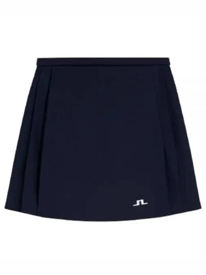 Women's Sierra Pleated Skirt Navy - J.LINDEBERG - BALAAN 2