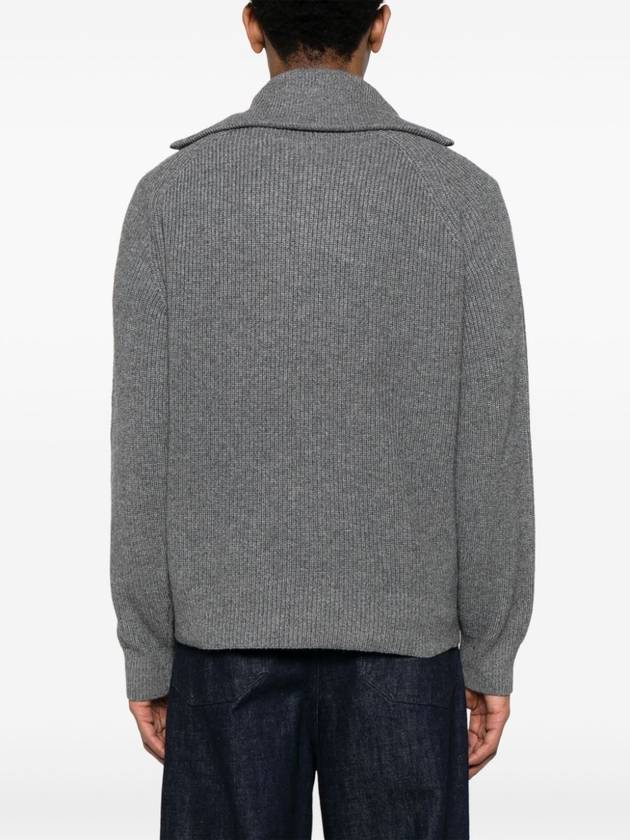 MAISON KITSUNÉ BOLD FOX HEAD PATCH HALF ZIP RIBBED JUMP - MAISON KITSUNE - BALAAN 4