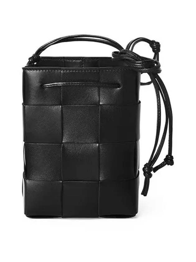 Intrecciato Cassette Small Bucket Bag Black - BOTTEGA VENETA - BALAAN 3