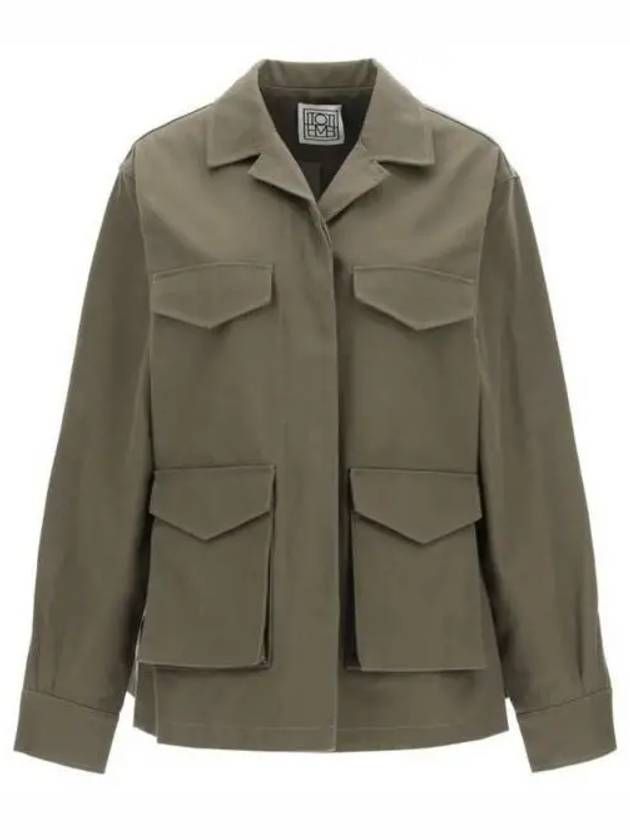 Cotton Army Jacket Khaki - TOTEME - BALAAN 2