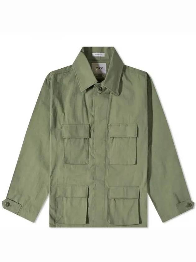 Wmill Ls 01 221WVDT SHM01 Olive DRab Wrap Jacket - WTAPS - BALAAN 1