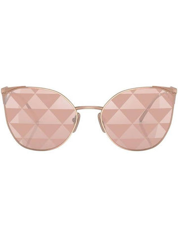 Eyewear Logo Cat Eye Metal Sunglasses Pink - PRADA - BALAAN 1