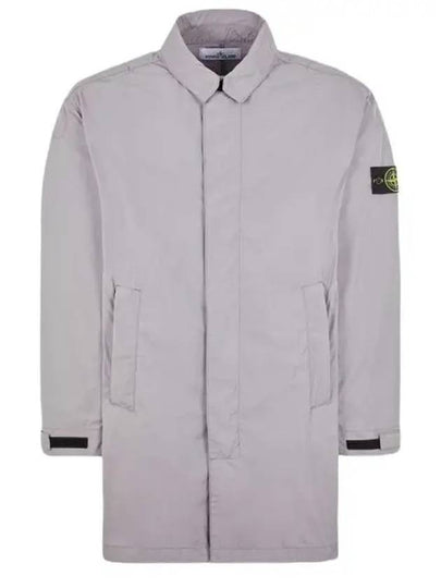 Micro Twill Compass Badge Trench Coat Dove Grey - STONE ISLAND - BALAAN 2