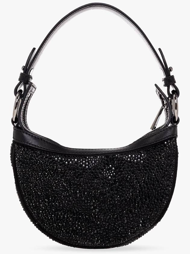 Crystal Repeat Mini Hobo Shoulder Bag Black - VERSACE - BALAAN 4