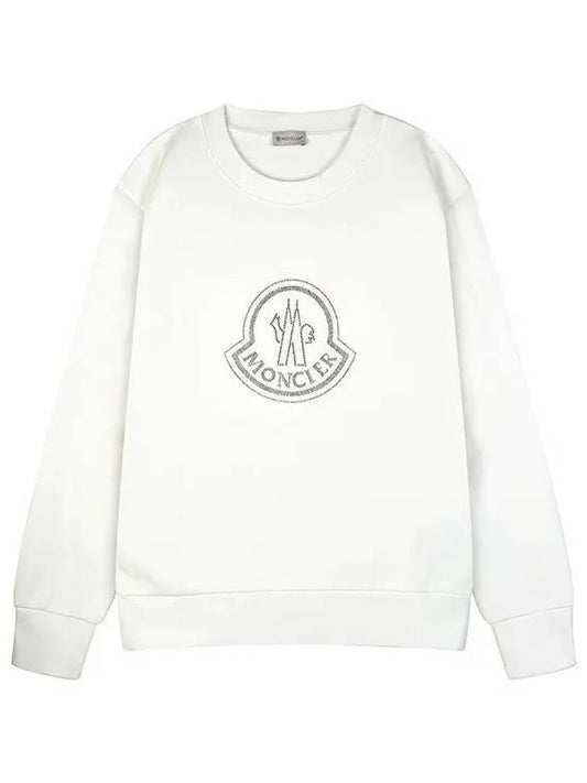 23FW 8G00053 899TR 033 Women’s Logo Sweatshirt White 997244 - MONCLER - BALAAN 1