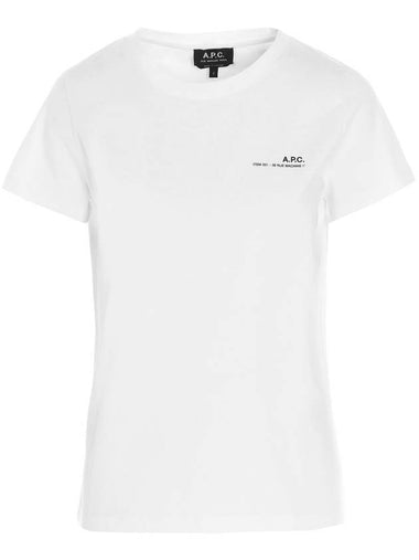 Women's Item Logo Short Sleeve T-Shirt White - A.P.C. - BALAAN 1