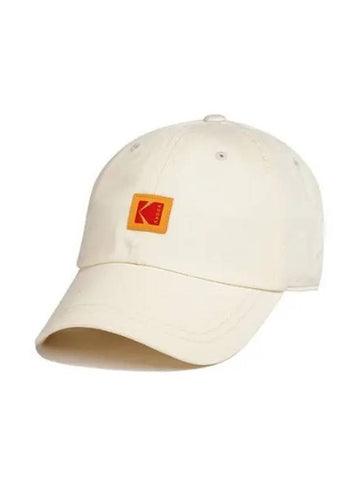 KODAK Apparel Square Logo Relax Fit Ball Cap IVORY - KODO - BALAAN 1