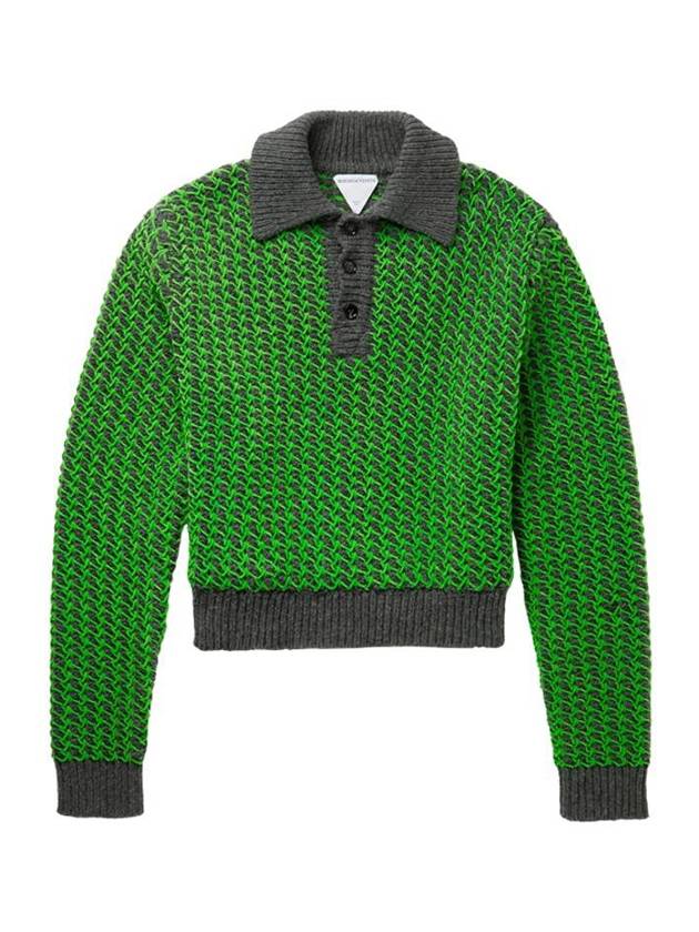 Textured Knit Top Green - BOTTEGA VENETA - BALAAN 1