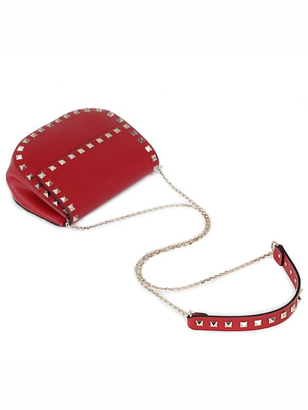 Rockstud Mini Chain Cross Bag LW2P0451 BOL 0RO Red - VALENTINO - BALAAN 5