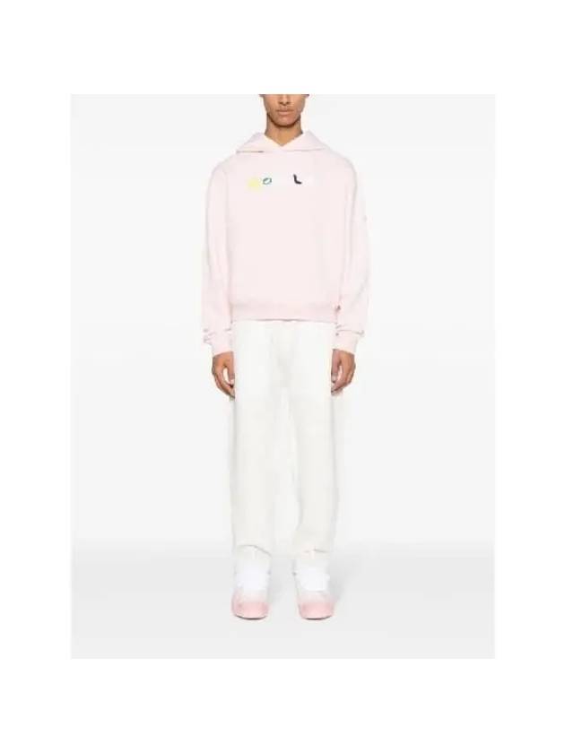 Embroidered Logo Hood Light Pink - MONCLER - BALAAN 3