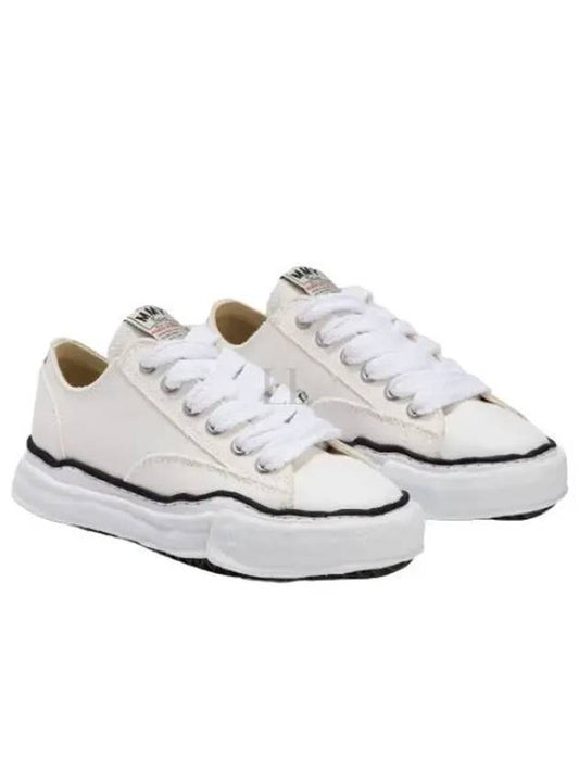 A11FW702 White Peterson OG Sole Canvas Low Top Sneakers - MIHARA YASUHIRO - BALAAN 1