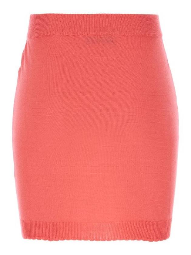 Women's ORB Logo Knit Bea Mini H Line Skirt Pink - VIVIENNE WESTWOOD - BALAAN 3