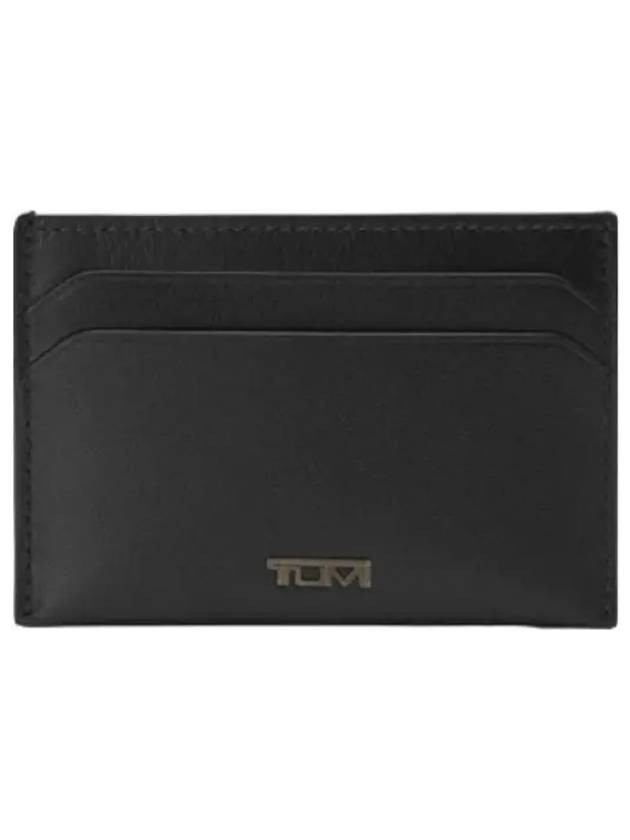 Nassau Slim Card Case Black Smooth Wallet - TUMI - BALAAN 1