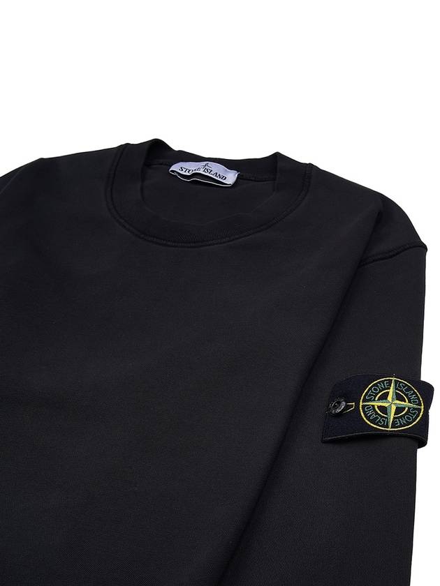 Wappen Patch Garment Dyed Sweatshirt Black - STONE ISLAND - BALAAN 4