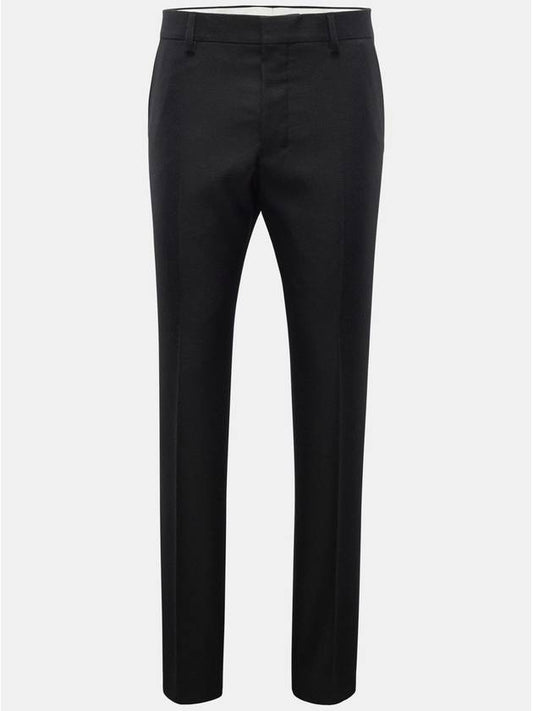 Cigarette Fit Wool Straight Pants Black - AMI - BALAAN 2