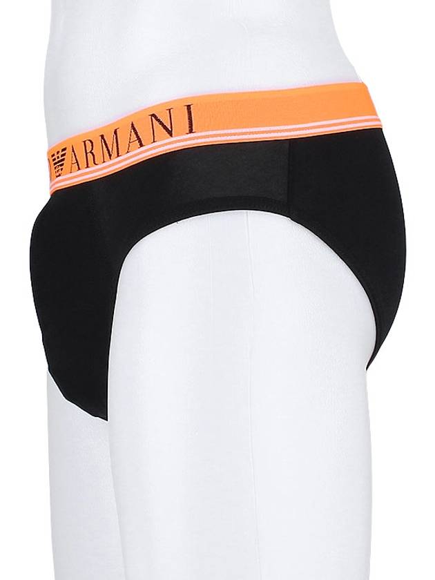 Logo Band 3 Pack Briefs Black - EMPORIO ARMANI - 4