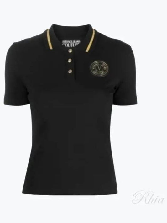 Logo Cotton Polo Shirt 75HAGT08 CJ01T G89 - VERSACE - BALAAN 1