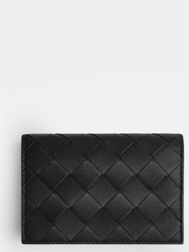 Intrecciato Folding Card Wallet Black - BOTTEGA VENETA - BALAAN 4