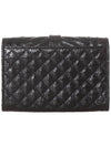 Matelasse Envelope Small Half Wallet Black - SAINT LAURENT - BALAAN 4