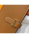 Wallet Absong Calfskin Bean Brown Gold Long Wallet - HERMES - BALAAN 7