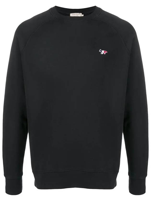 Tricolor Fox Patch Sweatshirt Black - MAISON KITSUNE - BALAAN 2