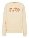 Be Nice Crew Neck Sweatshirt Ivory FELPA BE NICE AVORIO - SPORTY & RICH - BALAAN 1