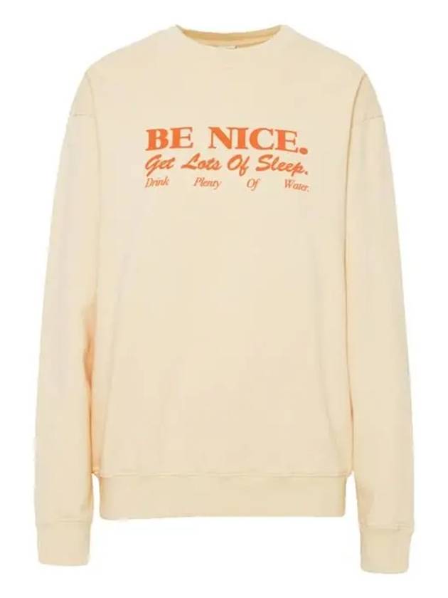 Be Nice Crew Neck Sweatshirt Ivory FELPA BE NICE AVORIO - SPORTY & RICH - BALAAN 1