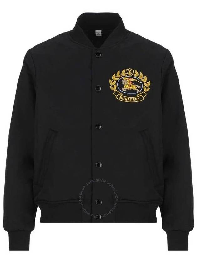 Kids Embroidered Logo Casual Bomber Jacket Black - BURBERRY - BALAAN 2