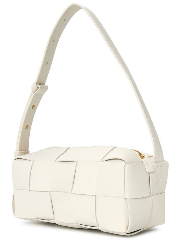 Brick Cassette Intrecciato Small Shoulder Bag White - BOTTEGA VENETA - BALAAN 3