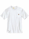 Pocket Short Sleeve Tee White K87 WHT - CARHARTT - BALAAN 3