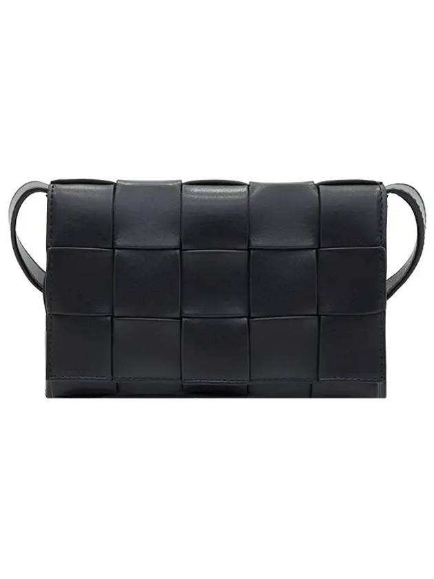 Cassette Intrecciato Small Cross Bag Black - BOTTEGA VENETA - BALAAN 2